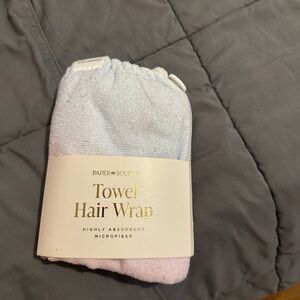 Paper Source Microfiber Hair Wrap in White